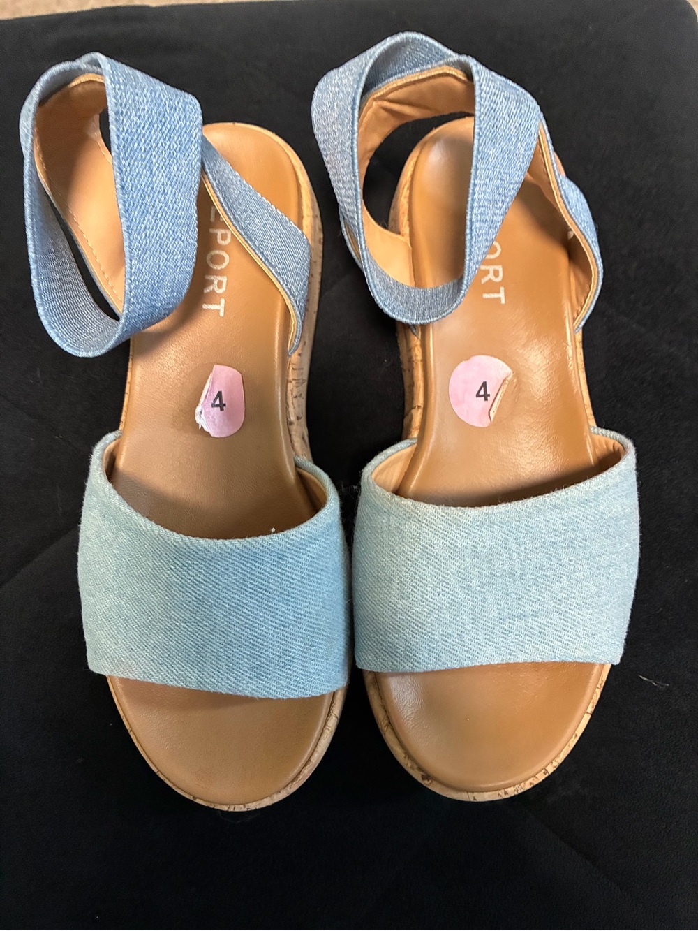Girls Denim Blue Espadrille Sandal with Ankle Strap 4